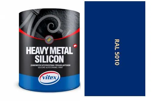Vitex Heavy Metal Silikon - Alkydová Barva Na Kov Ral 5010 Enziánově Modrá 2,25L