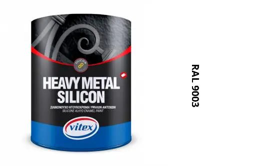 Vitex Heavy Metal Silikon - Alkydová Barva Na Kov Ral 9003 Signální Bílá 2,25L