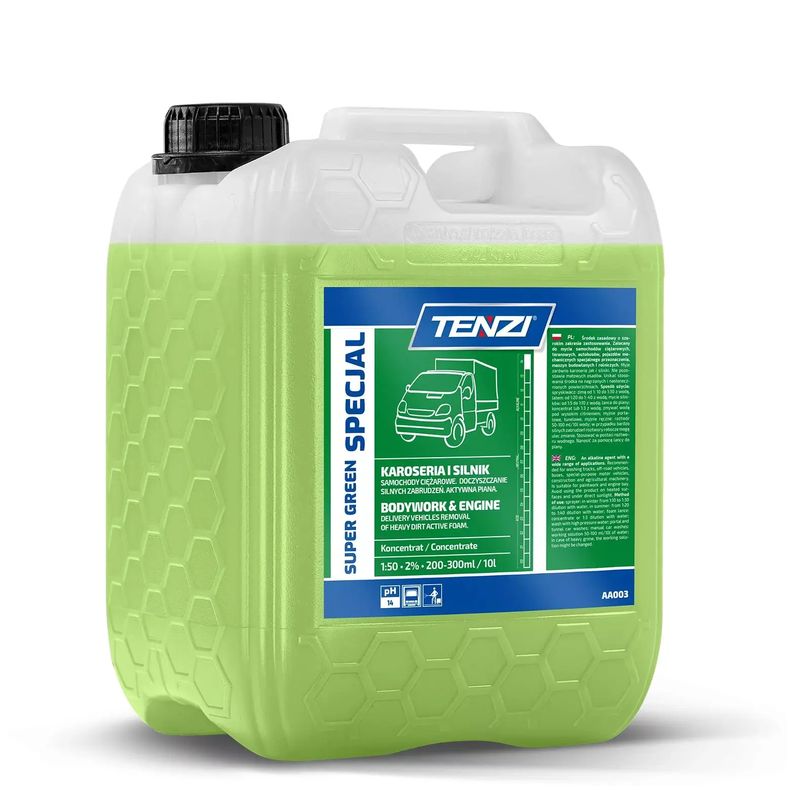 TENZI Super Green Specjal - Čisticí prostředek pro nákladní auta, autobusy a zemědělské stroje 20L WAA003A020AT000