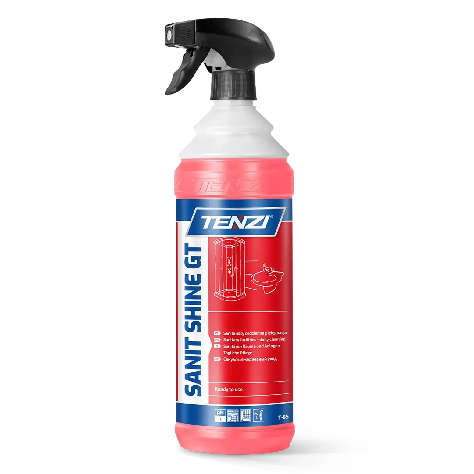 TENZI SANIT SHINE GT - Připravený na použití čistič sanitárních prostorů 1L WTT065A001BD003