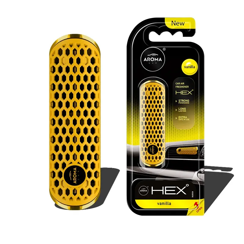 Osvěžovač vzduchu AROMA CAR FANCY SHAPES POLYMER HEX Vanilka