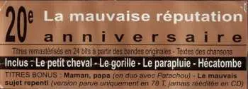 CD Georges Brassens: 1 - La Mauvaise Réputation