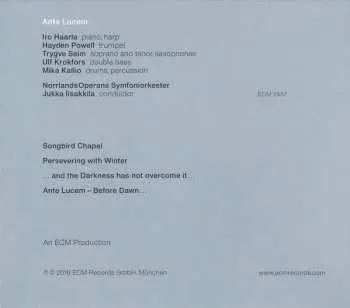 CD Iro Haarla: Ante Lucem