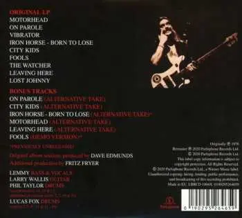 CD Motörhead.: On Parole - Motörhead