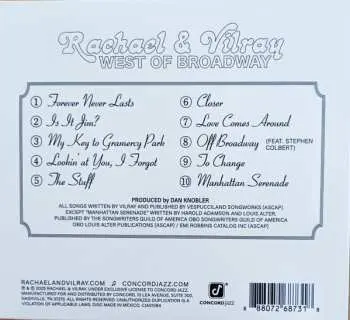CD Rachael & Vilray: West Of Broadway