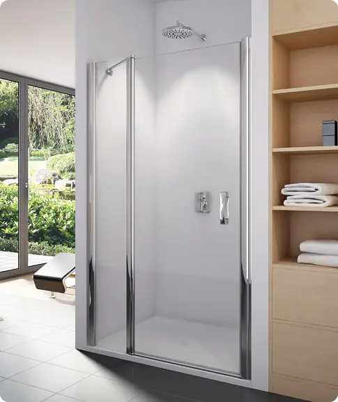 SanSwiss SL13 1200 01 30 Sprchové dveře jednokřídlé s pevnou stěnou 120 cm SL1312000130