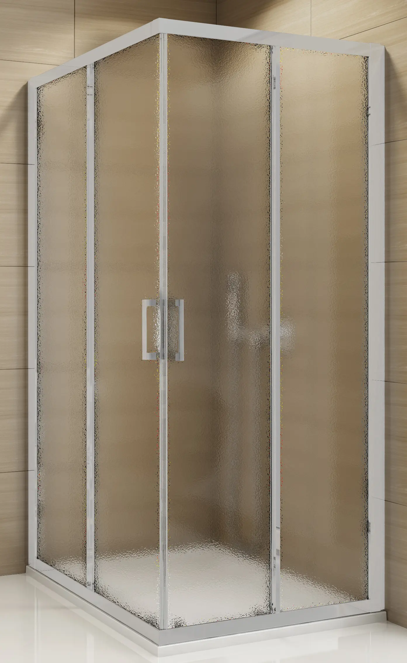 SanSwiss TOPAC 0800 01 22 Sprchový kout čtvercový 80×80 cm, matný elox/durlux