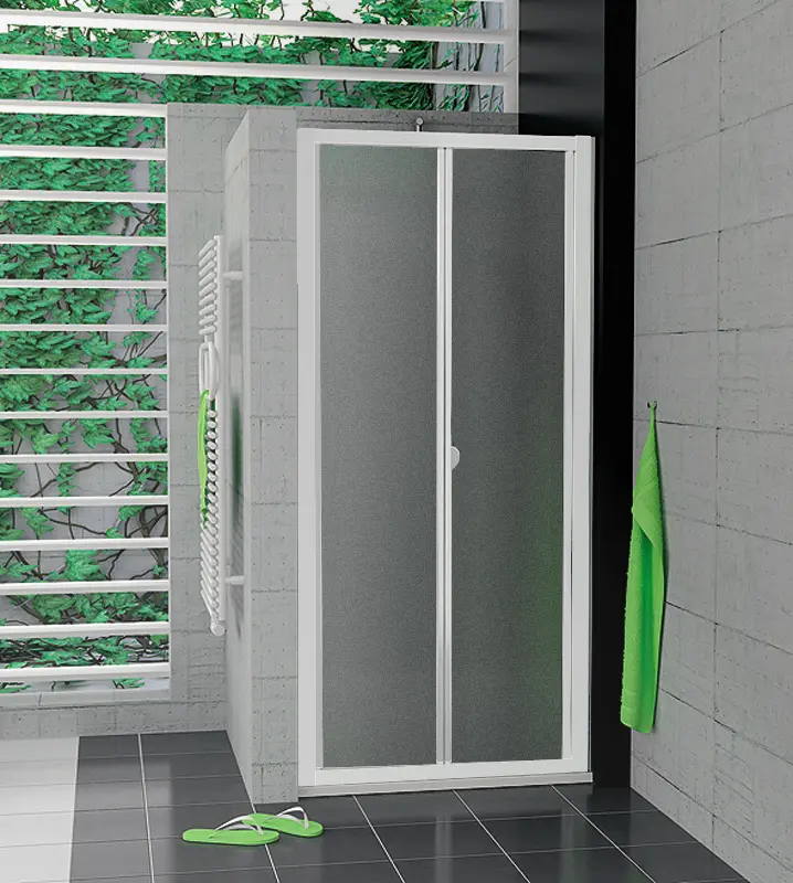 SanSwiss TOPK 0750 04 22 Zalamovací dveře 75 cm, bílá/durlux