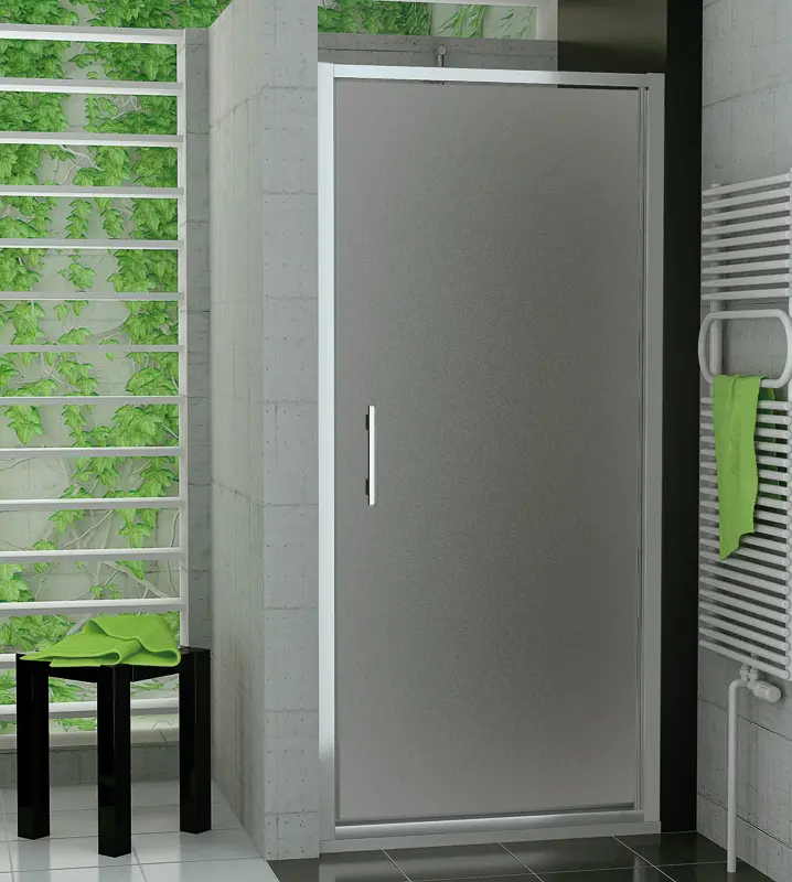 SanSwiss TOPP 0900 01 22 Jednokřídlé dveře 90 cm, matný elox/durlux