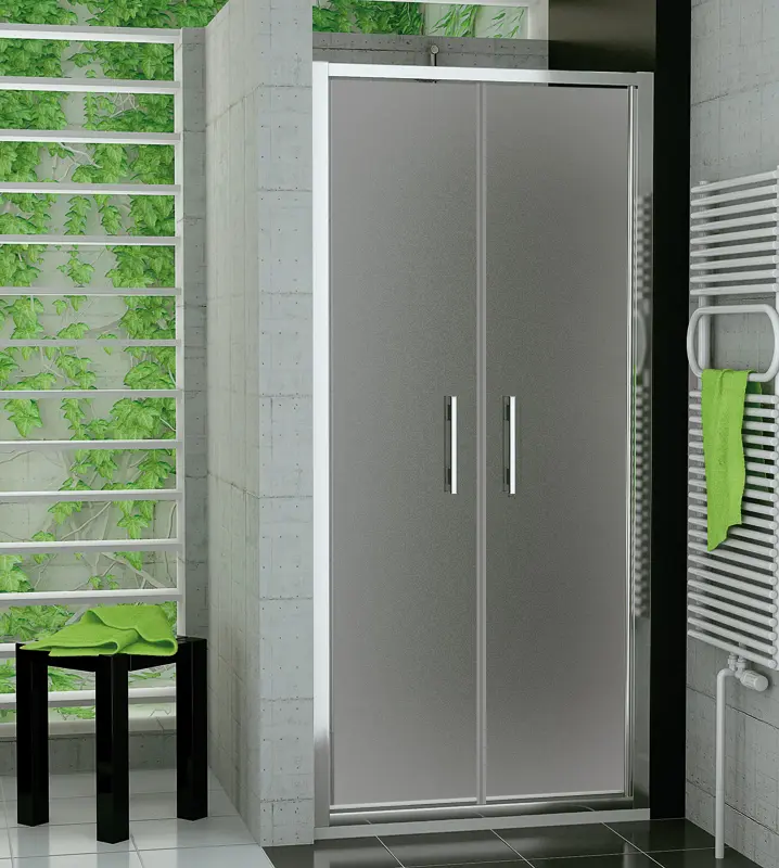 SanSwiss TOPP2 1000 50 22 Dvoukřídlé dveře 100 cm, aluchrom/durlux