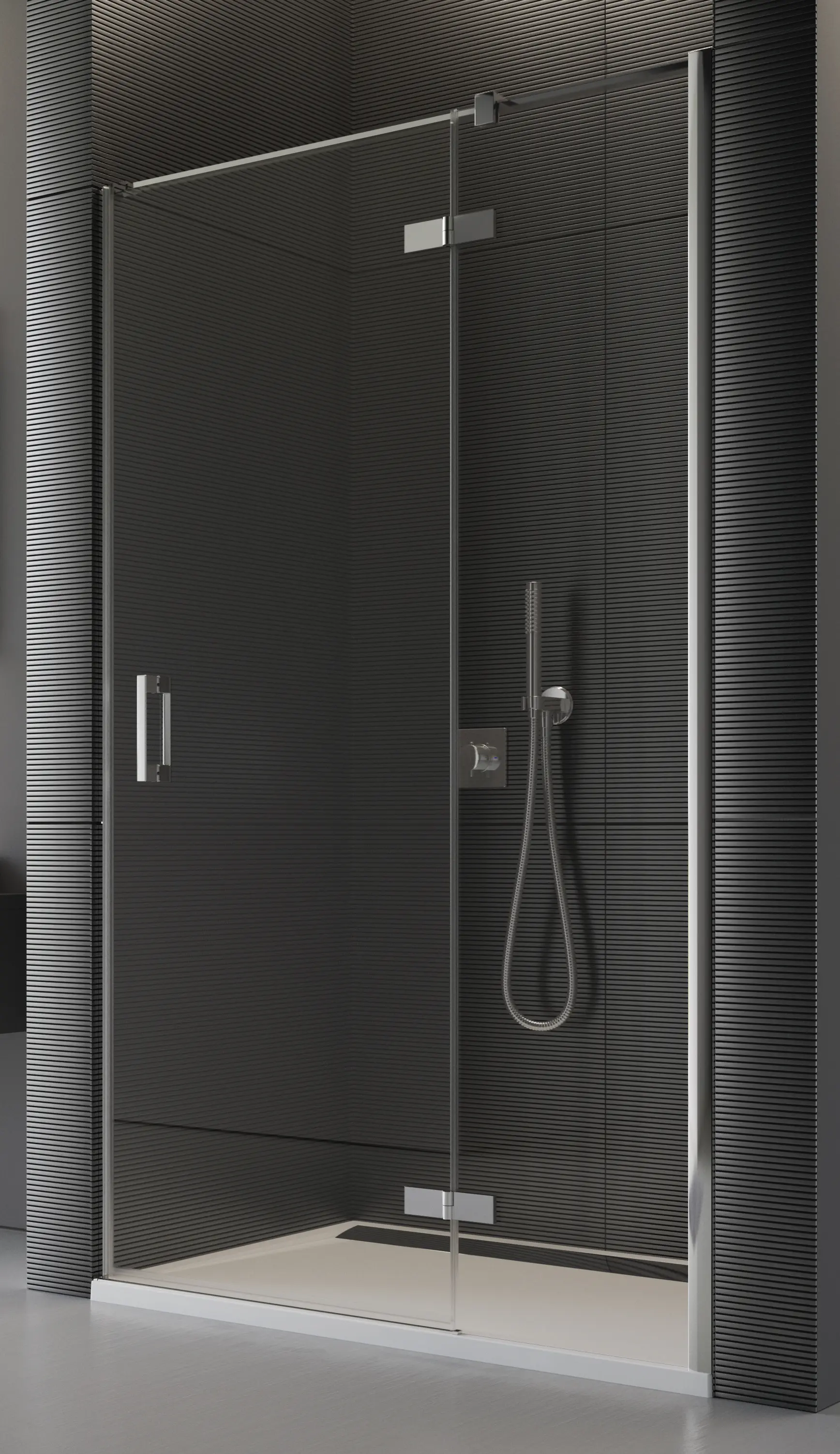 SanSwiss PU13PD 090 10 07 Sprchové dveře jednodílné 90 cm pravé, chrom/sklo
