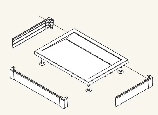 SanSwiss PWIU 90 160 90 04 Přední panel U hliníkový pro obdélníkovou vaničku 90×160 cm - bílý