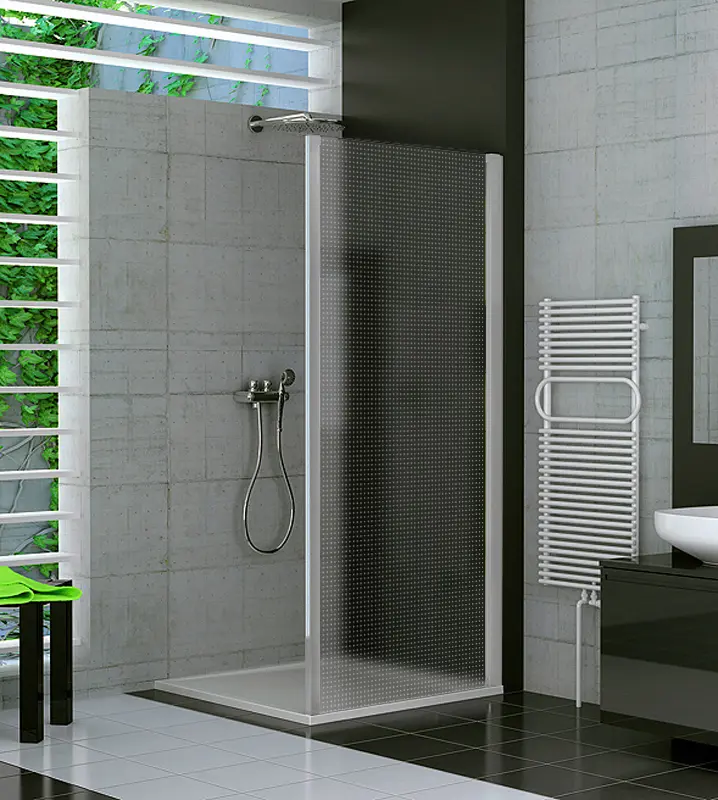 SanSwiss TOPF 0900 01 30 Boční stěna 90 cm, matný elox/mastercarré