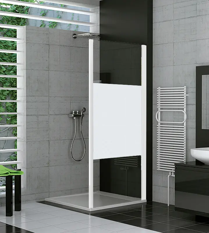 SanSwiss TOPF 0800 04 51 Boční stěna 80 cm, bílá/linie