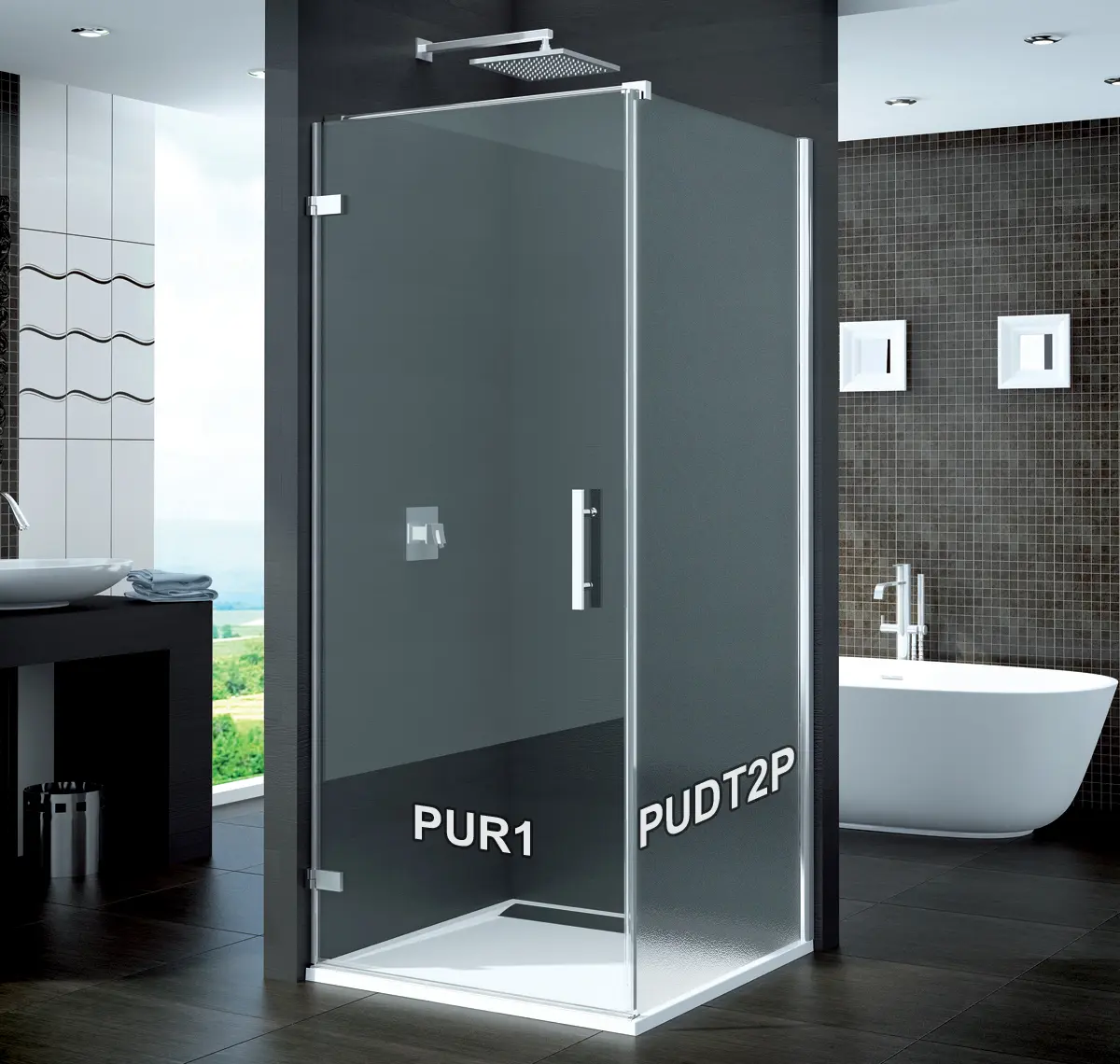 SanSwiss PUDT2P 070 10 22 Boční stěna sprchová 70 cm, chrom/durlux
