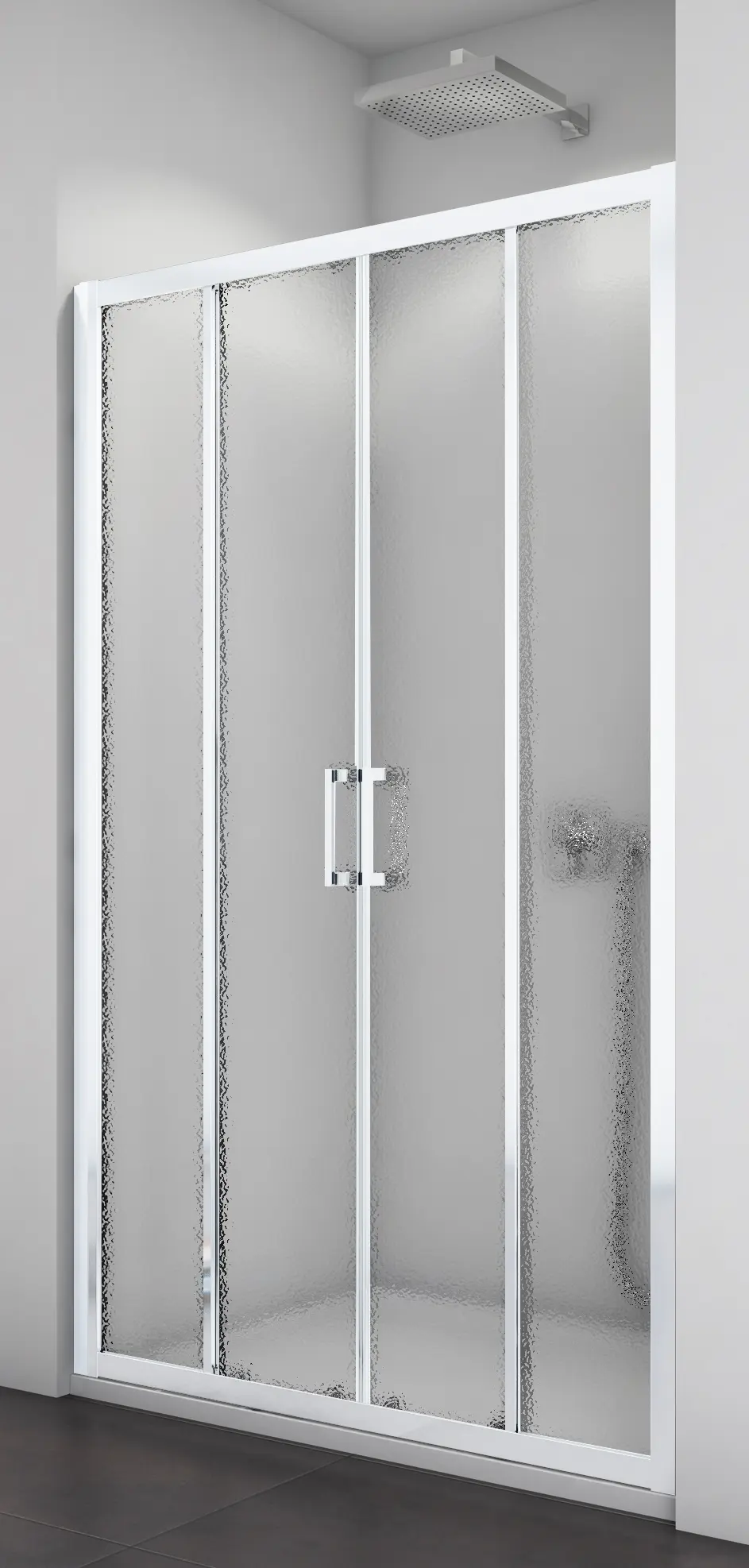 SanSwiss TOPS4 1600 04 22 Sprchové dveře dvoudílné 160 cm, bílá/durlux