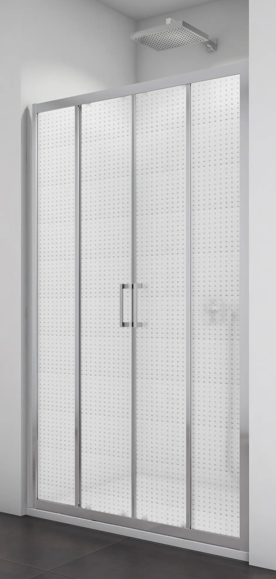 SanSwiss TOPS4 1600 01 30 Sprchové dveře dvoudílné 160 cm, matný elox/mastercarré