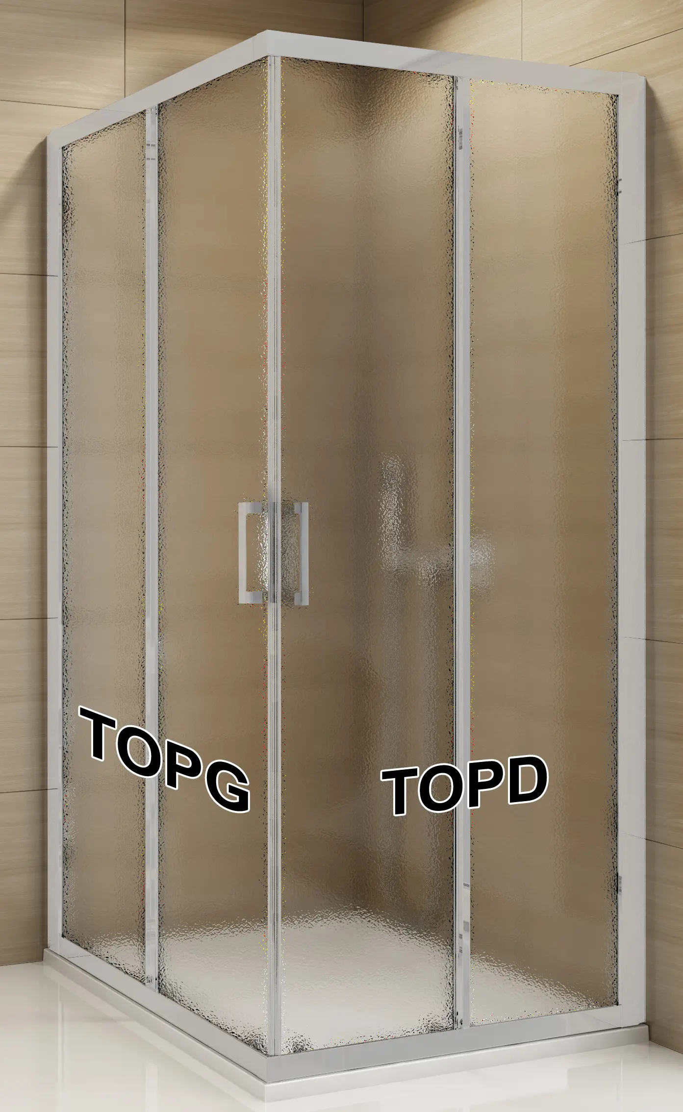 SanSwiss TOPD 0750 01 22 Pravý díl sprchového koutu 75 cm, matný elox/durlux
