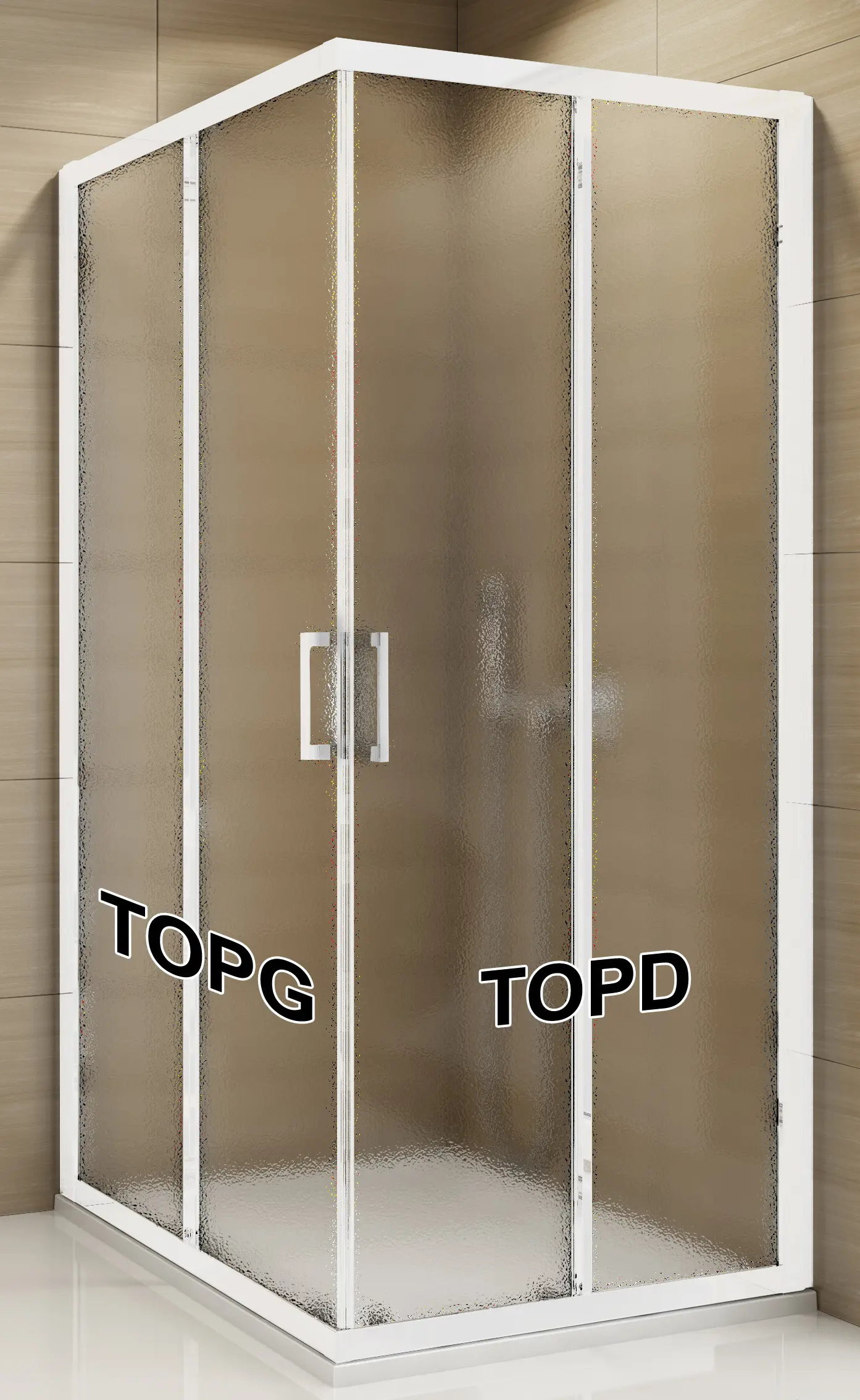 SanSwiss TOPD 0800 04 22 Pravý díl sprchového koutu 80 cm, bílá/durlux