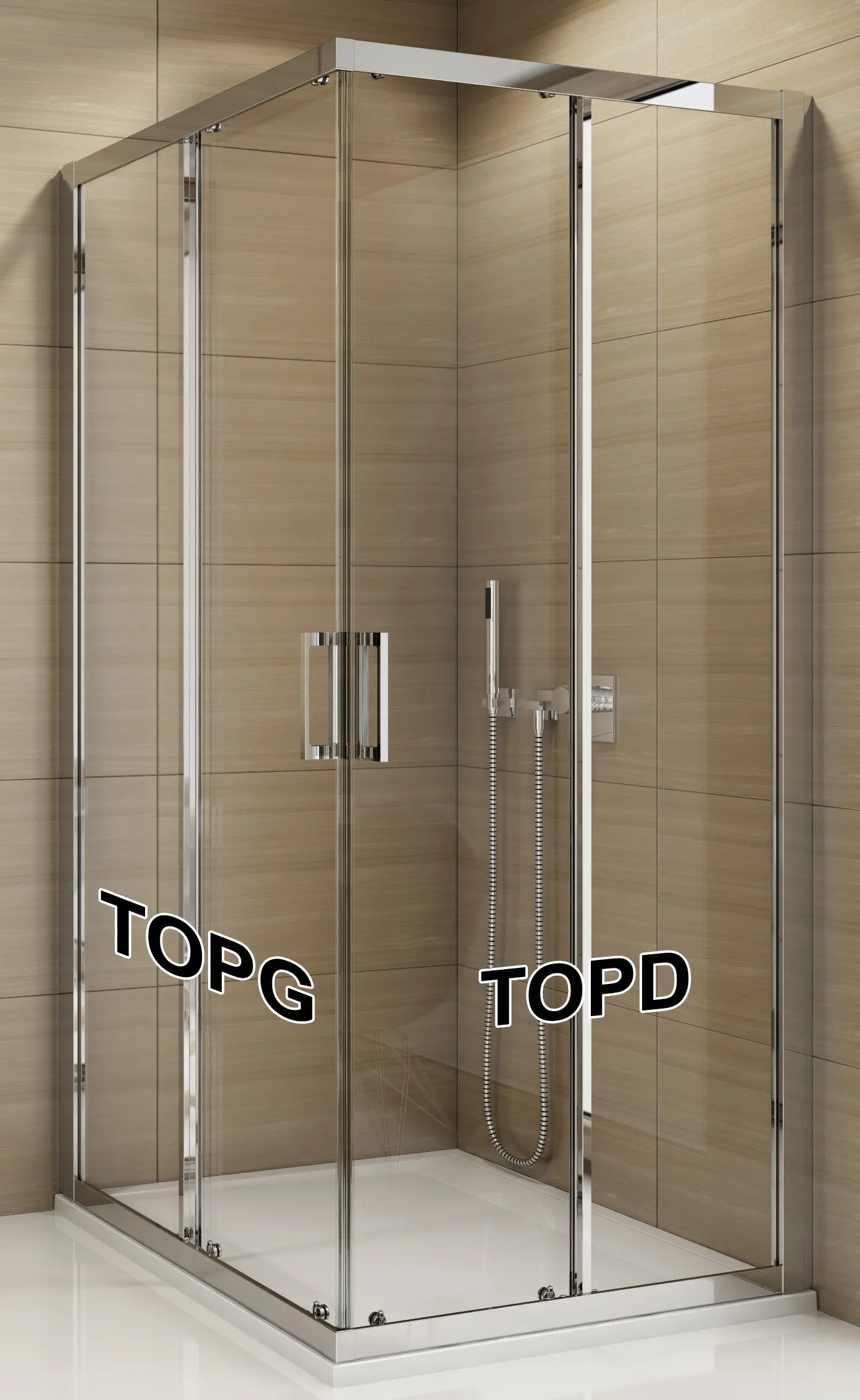 SanSwiss TOPG 0700 50 07 Levý díl sprchového koutu 70 cm, aluchrom/sklo