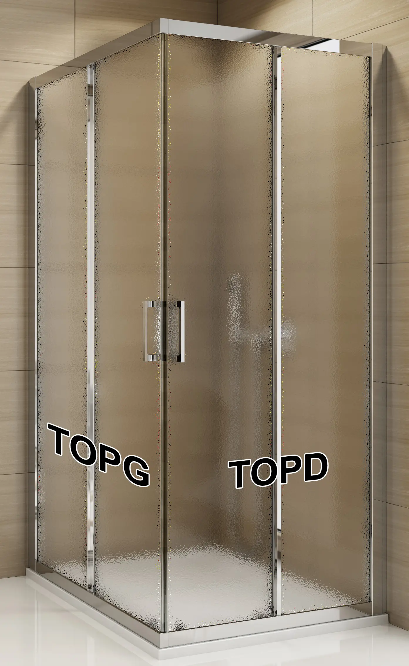SanSwiss TOPD 0900 50 22 Pravý díl sprchového koutu 90 cm, aluchrom/durlux