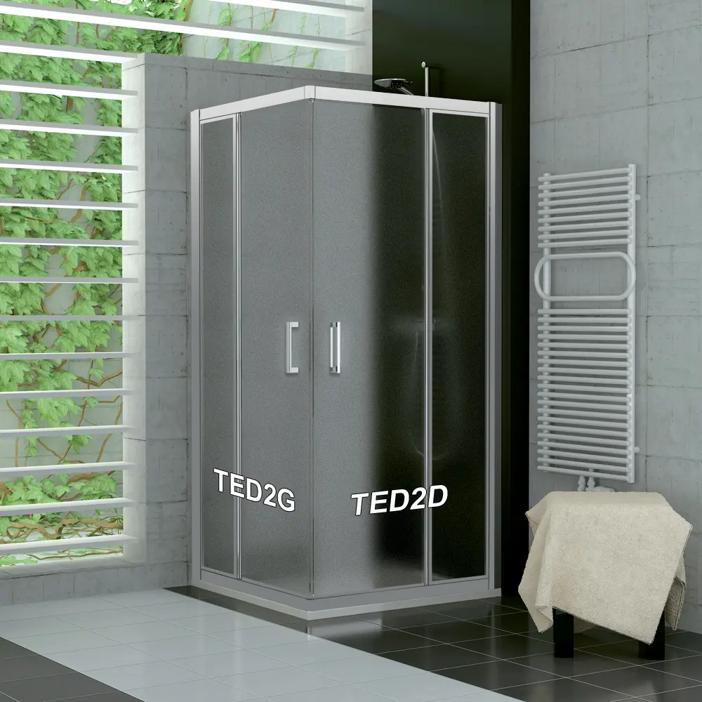 SanSwiss TED2D 0900 01 22 Pravý díl sprchového koutu 90 cm, matný elox/durlux