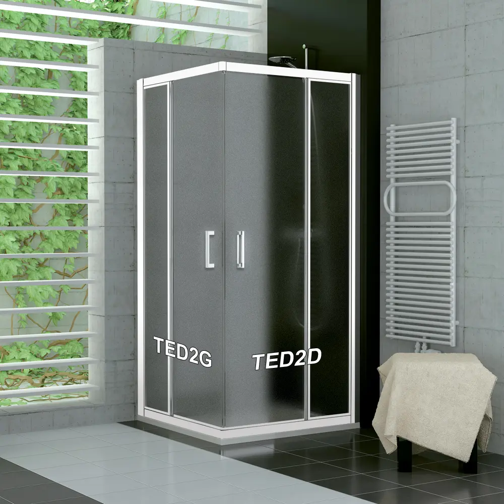 SanSwiss TED2D 0800 04 22 Pravý díl sprchového koutu 80 cm, bílá/durlux