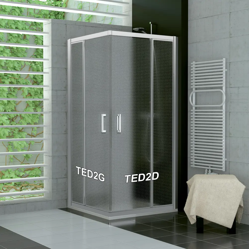 SanSwiss TED2G 0900 01 30 Levý díl sprchového koutu 90 cm, matný elox/mastercarré