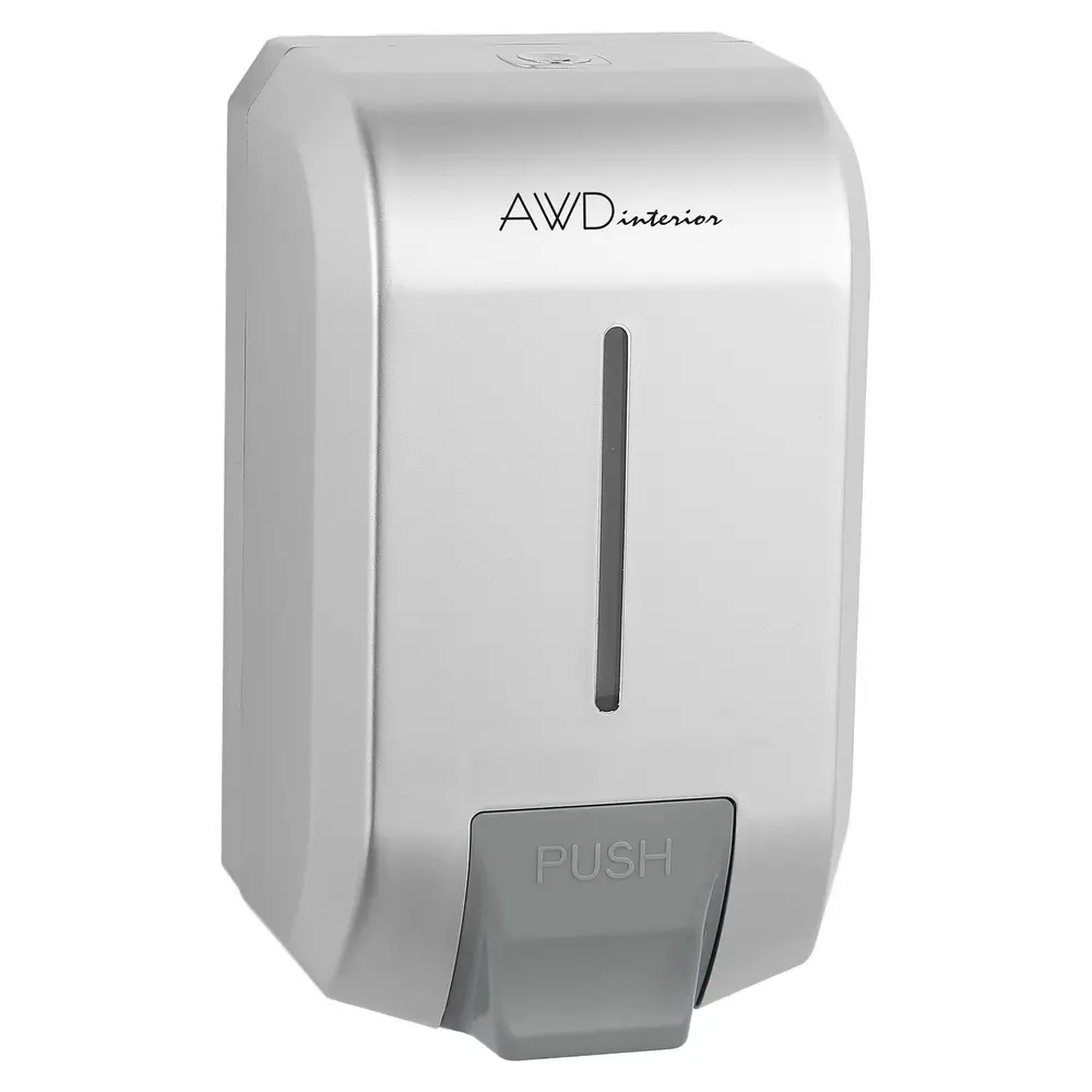 Nástěnný dávkovač mýdla 1200 ml, plast ABS, stříbrný, AWD INTERIOR 2106