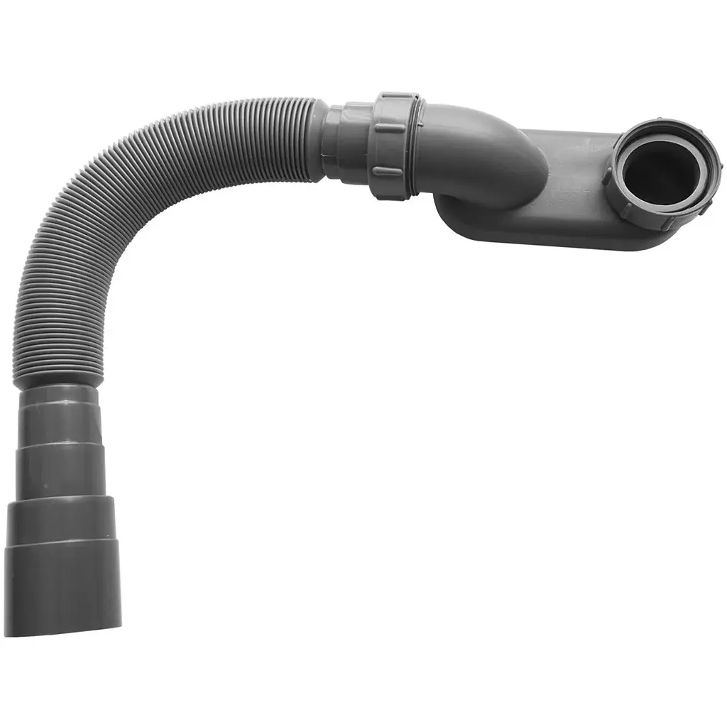 Sifon vanový flexi - plast - 6/4" - DN40/50 - šedá