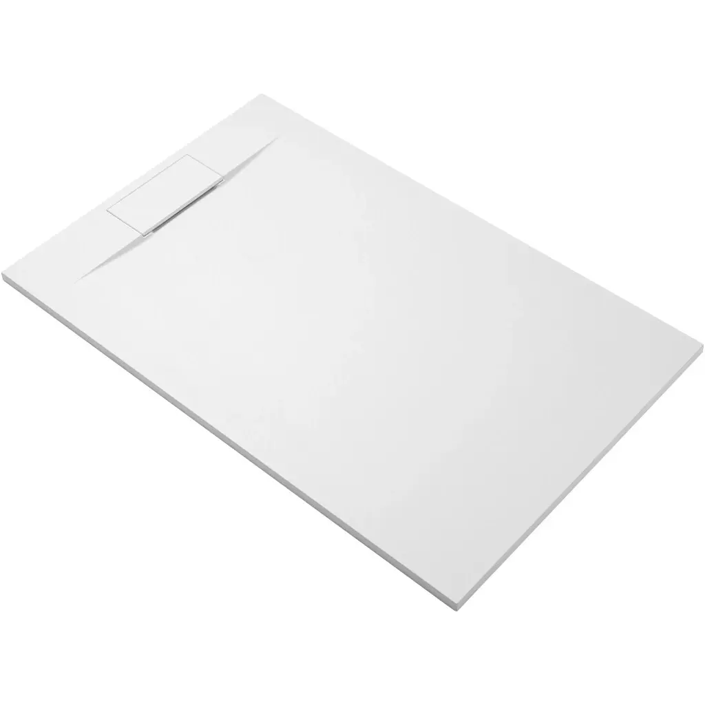 Sprchová vanička obdélníková Enzo - SMC/minerální kompozit - strukturovaná bílá matná - 100x90x3 cm
