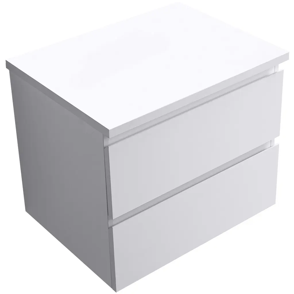 CERANO Koupelnová skříňka Carole bílá matná + deska pod umyvadlo Navira Pro 36 mm 60x51,6x46  CER-668273