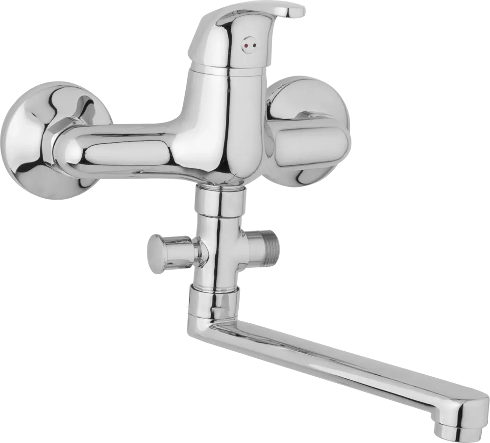 JB Sanitary Nástěnná umyvadlová a sprchová baterie SLIM, rozteč 150 mm, bez příslušenství, ramínko 200 mm A10 36 00