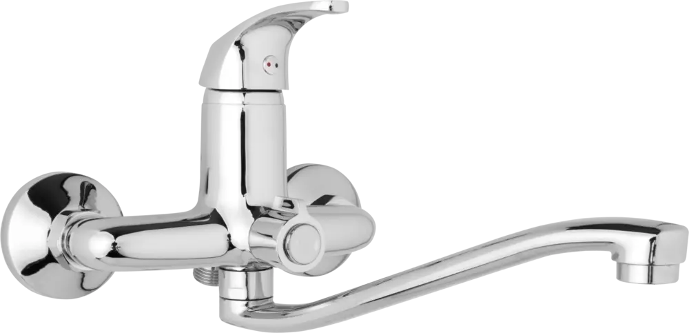 JB Sanitary Nástěnná umyvadlová a sprchová baterie SLIM, rozteč 150 mm, otočný přepínač v těle, bez příslušenství, S ramínko 300 mm A10 39 40
