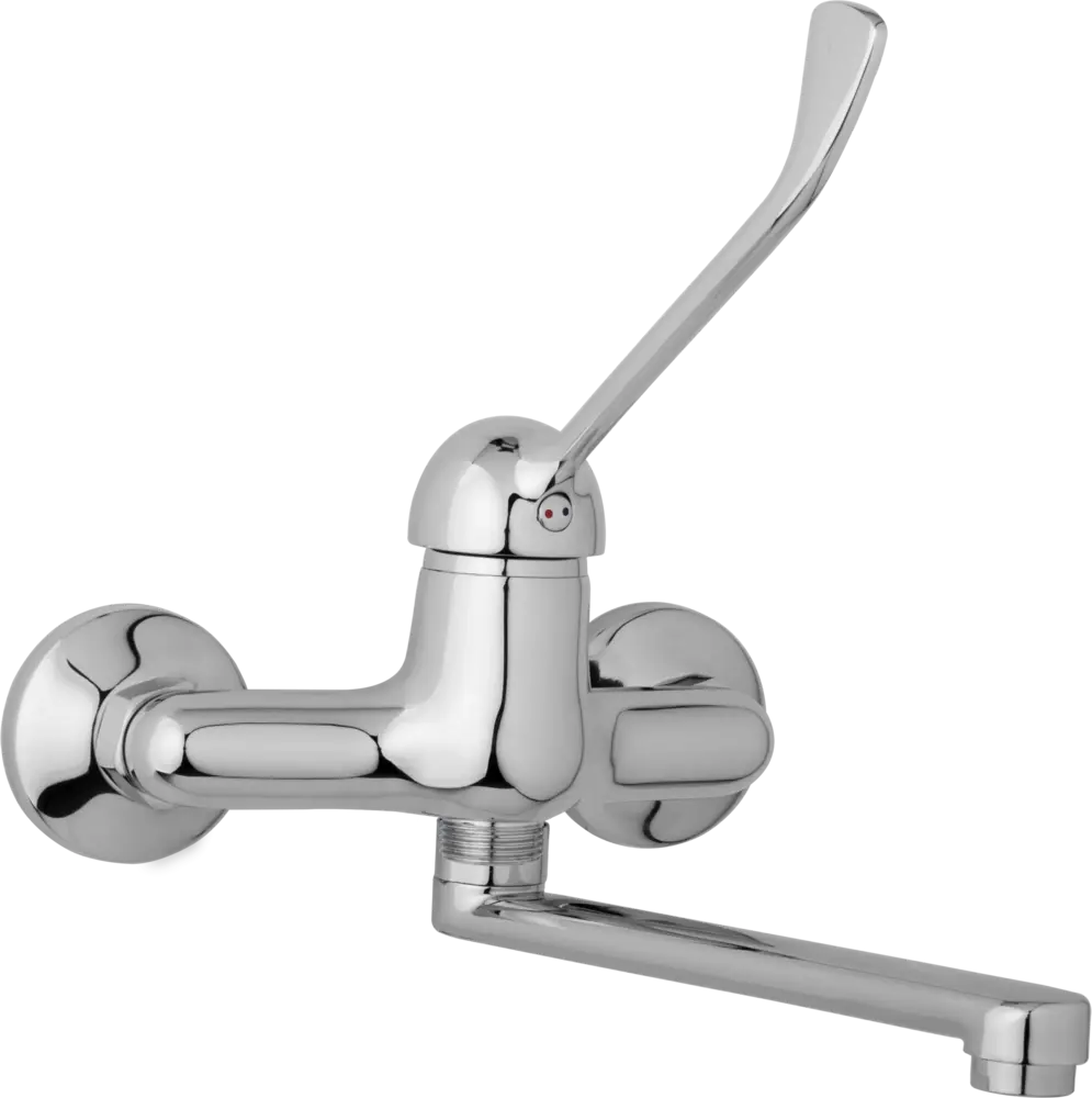 JB Sanitary Nástěnná dřezová a umyvadlová baterie SLIM, rozteč 150 mm, s lékařskou pákou A20 35 10