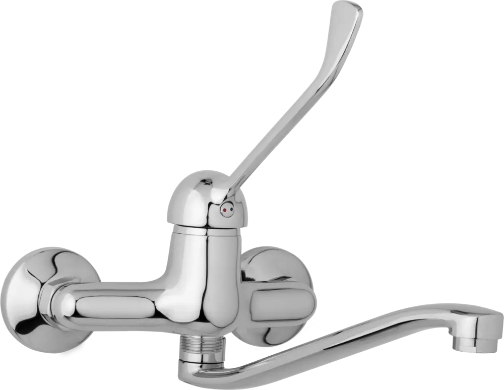 JB Sanitary Nástěnná dřezová a umyvadlová baterie SLIM, rozteč 150 mm, s lékařskou pákou A20 35 40