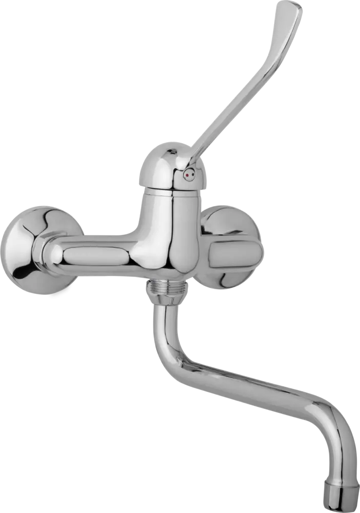 JB Sanitary Nástěnná dřezová a umyvadlová baterie SLIM, rozteč 150 mm, s lékařskou pákou A20 35 50