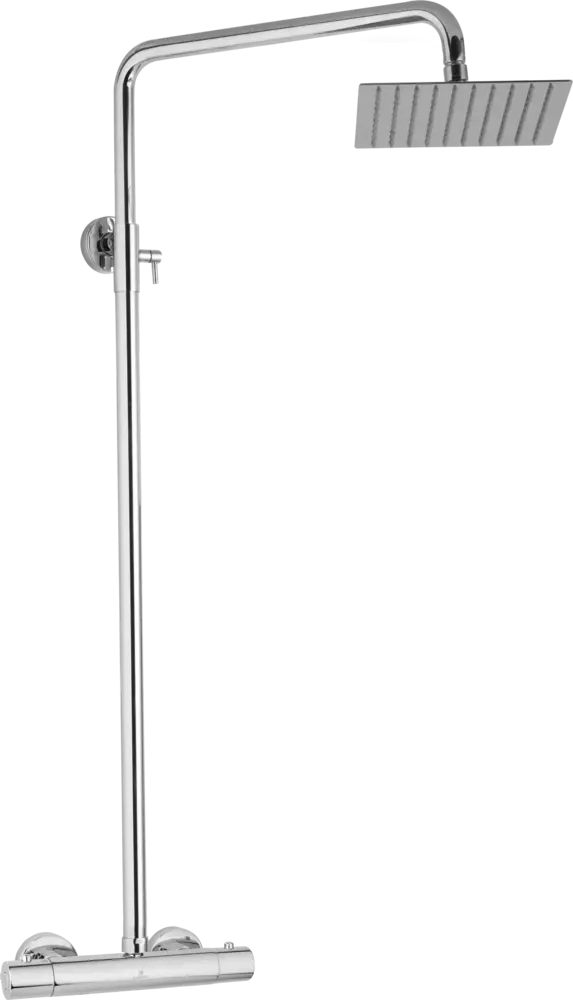 JB Sanitary ST 61 000 00 1 - Sprchová sestava s termostatickou baterií s horním vývodem; nerezovou čtvercovou sprchou 200x200mm; bez možnosti ruční sprchy
