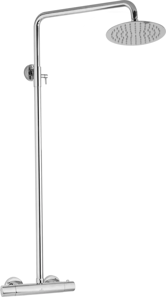 JB Sanitary ST 61 000 00 3 - Sprchová sestava s termostatickou baterií s horním vývodem; nerezovou kruhovou sprchou 200mm; bez možnosti ruční sprchy