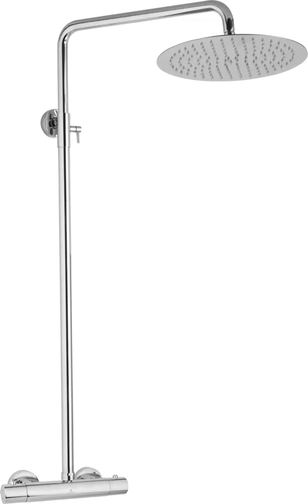 JB Sanitary ST 61 000 00 4 - Sprchová sestava s termostatickou baterií s horním vývodem; nerezovou kruhovou sprchou 300mm; bez možnosti ruční sprchy
