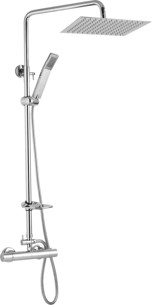 JB Sanitary ST 61 011 05 5 — Sprchová sestava s termostatickou baterií s horním vývodem, 25x25cm, s příslušenstvím