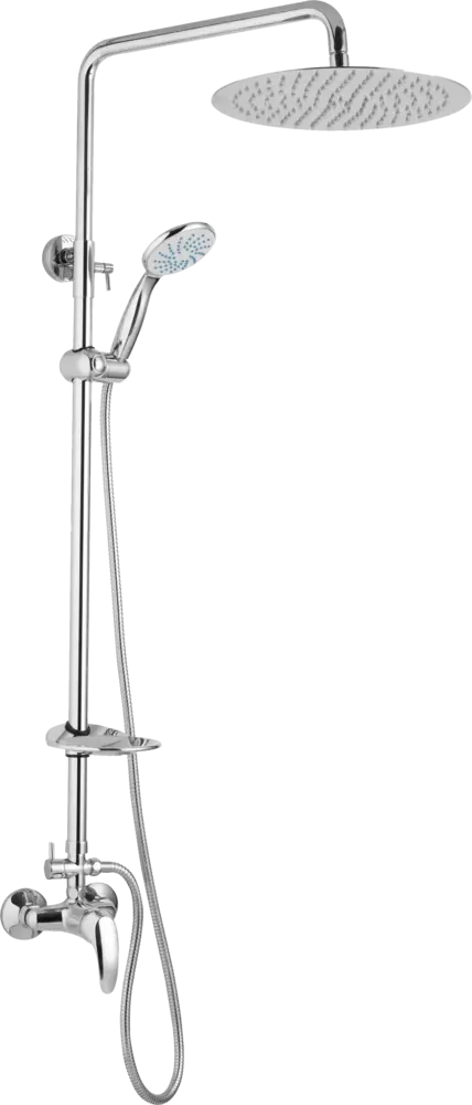 JB Sanitary SA 56 011 12 6 — Sprchová sestava s baterií SLIM s horním vývodem, průměr 25cm, s příslušenstvím