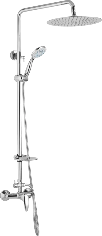JB Sanitary SD 61 011 12 6 — Sprchová sestava s baterií TIRA s horním vývodem, průměr 25cm, s příslušenstvím