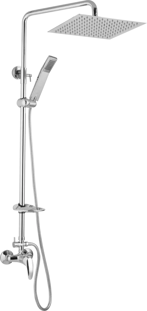 JB Sanitary Sprchová sestava s baterií FINERY s horním vývodem, 25x25cm, s příslušenstvím SF 56 011 05 5