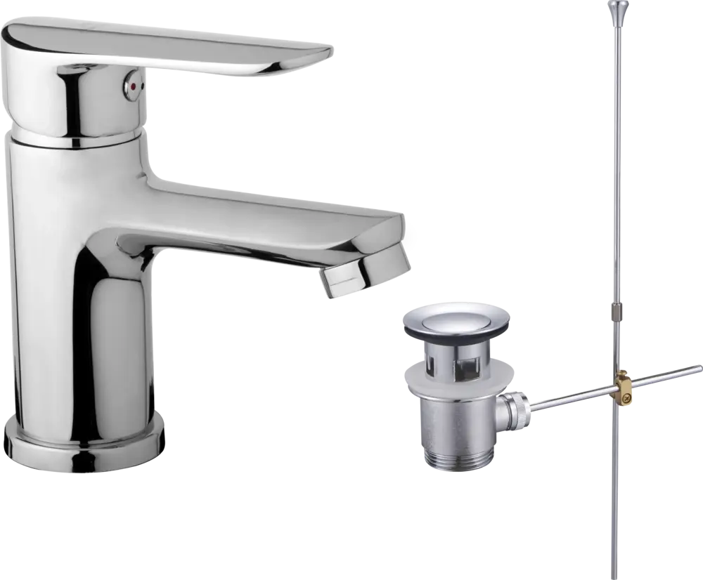 JB Sanitary Stojánková umyvadlová baterie FINERY s KOVOVOU výpustí F10 05 03