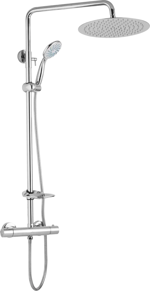 JB Sanitary Sprchový set s termostatickou baterií s dvěma vývody, průměr 20cm, s příslušenstvím ST 62 001 12 3