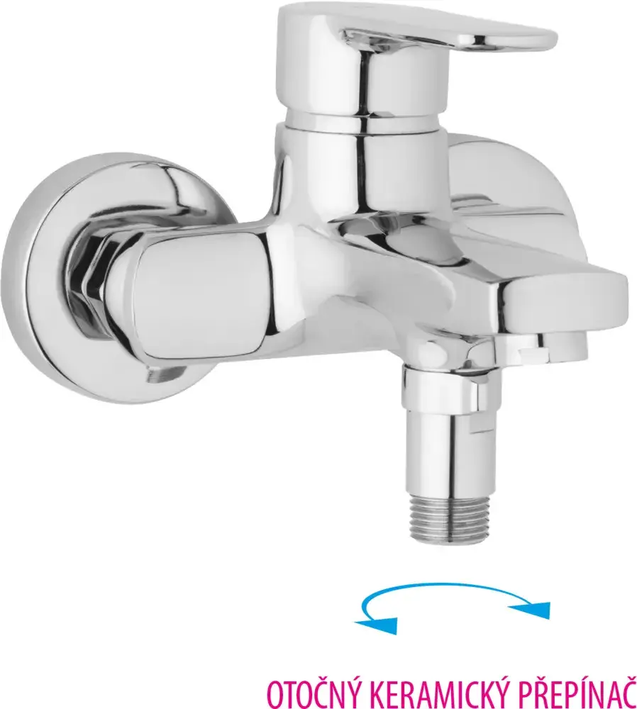 JB Sanitary Vanová nástěnná baterie MIRAM, rozteč 100 mm, bez příslušenství M10 45 00