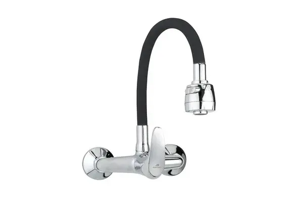 JB Sanitary A10 38 95 — Nástěnná baterie SLIM, rozteč 150 mm, černé flexi ramínko
