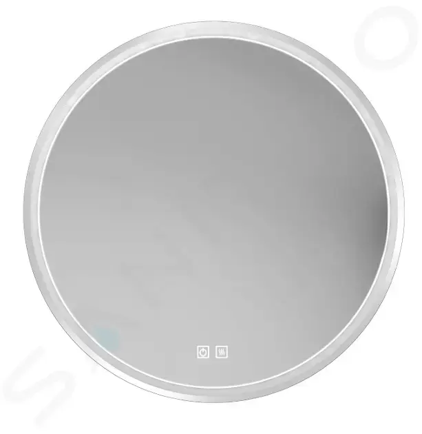 kielle Zrcadlo s LED osvětlením a vyhříváním, průměr 80 cm, chrom 50324003