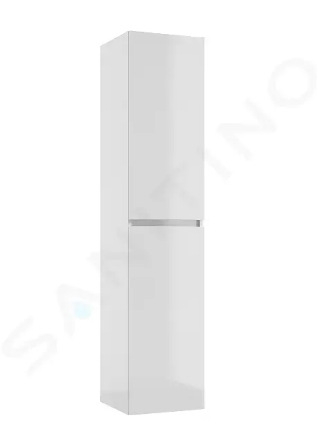 kielle 50027010 - Vysoká skříňka závěsná, 160x35x35 cm, lesklá bílá